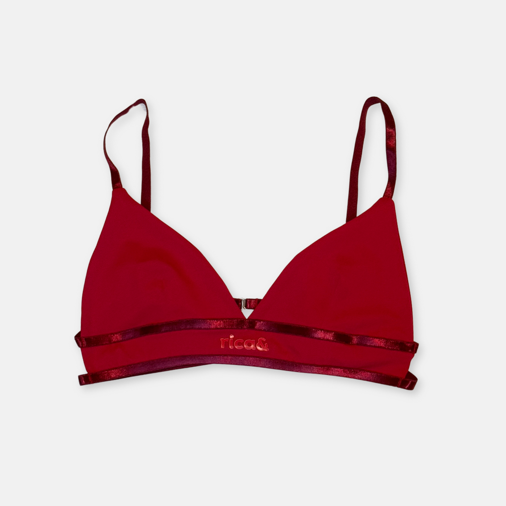 basic red bralette