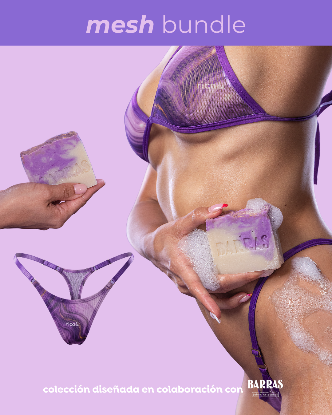 ponte rica& mesh BUNDLE (4 piezas)