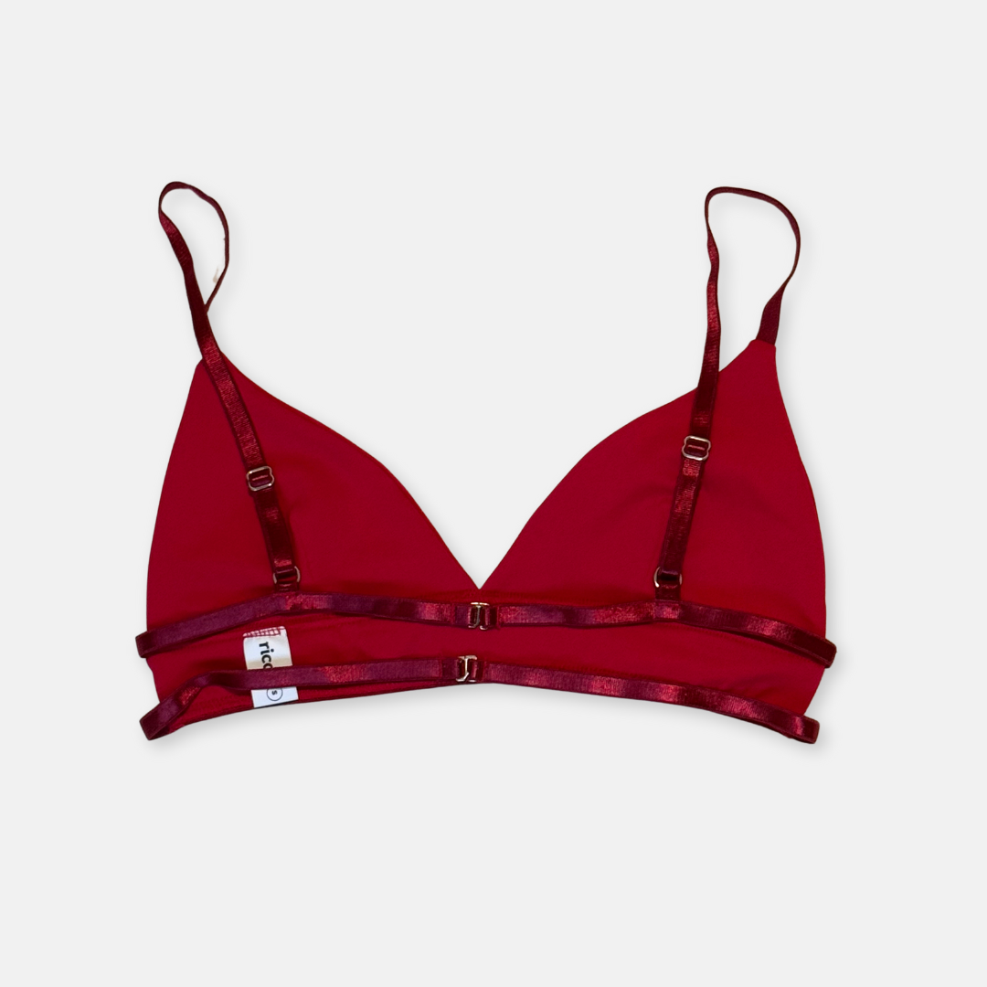 basic red bralette
