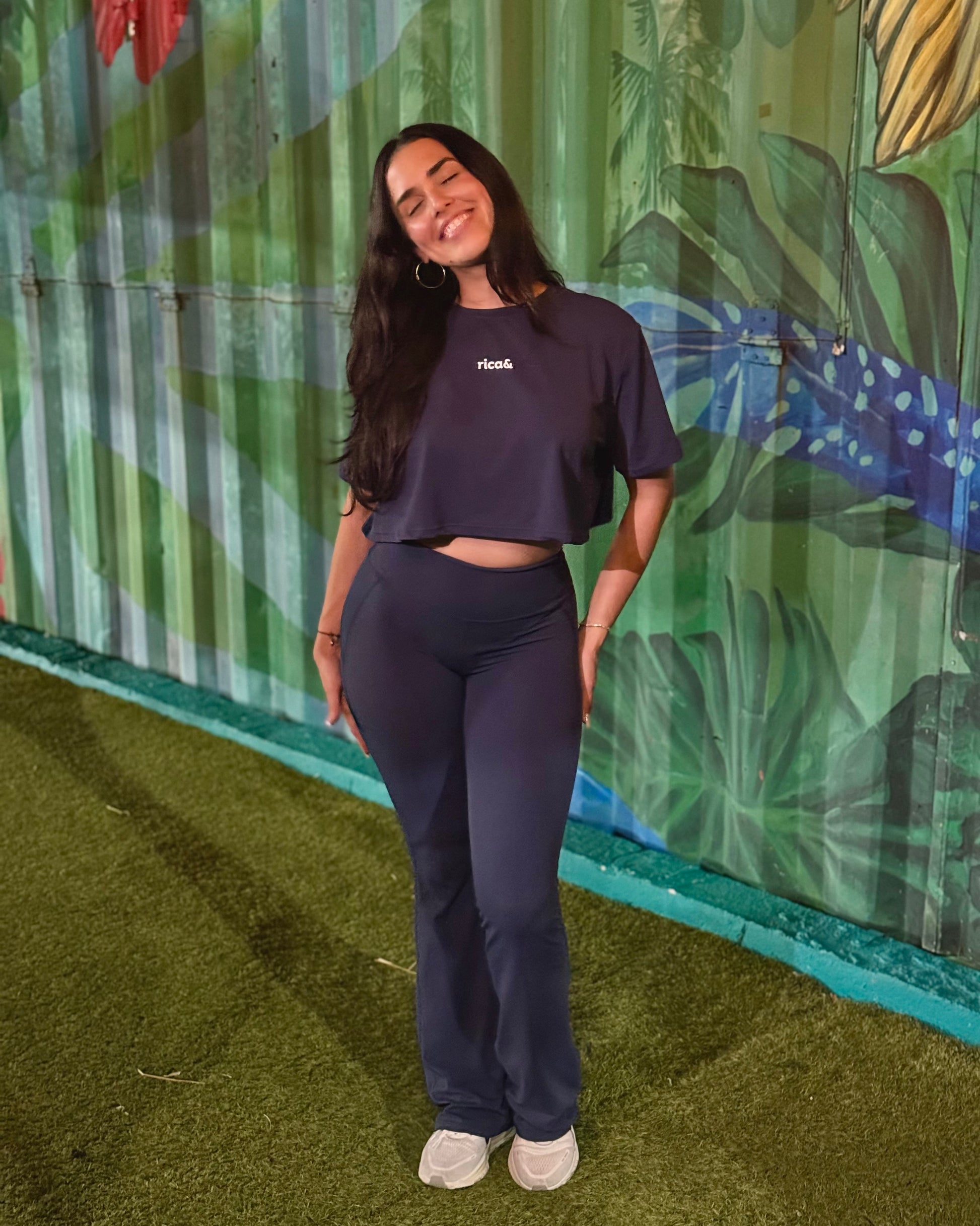 move crop top + legging (pre-venta) dark blue