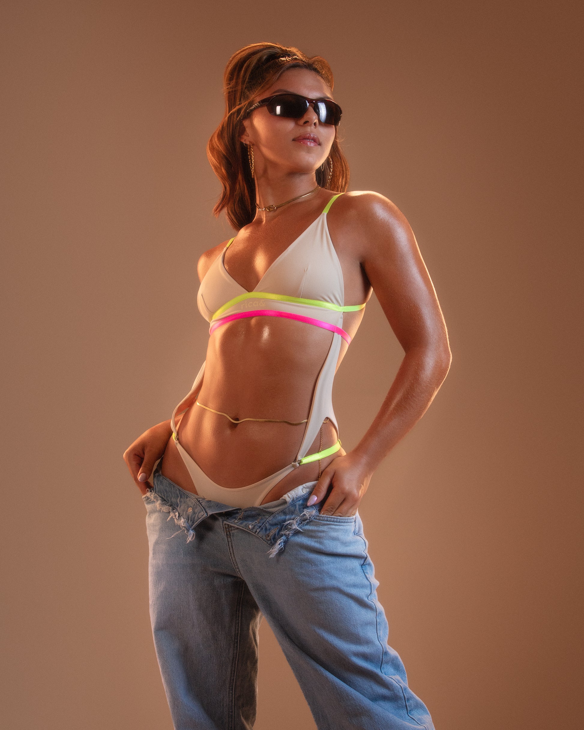 neon nude thong