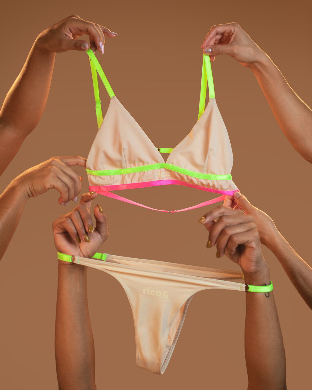 neon nude thong