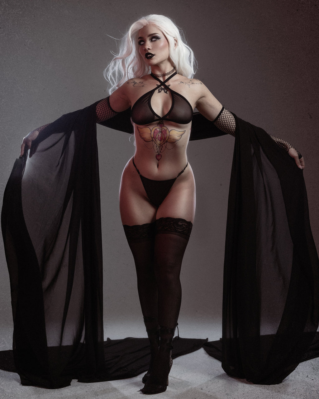 black mesh bralette