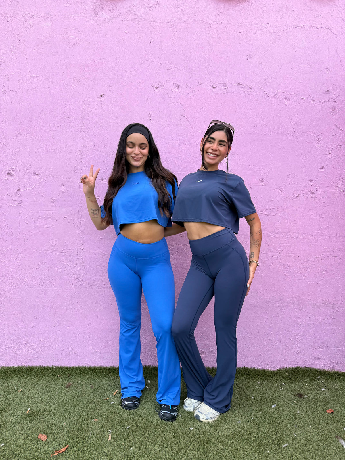 move crop top + legging blue