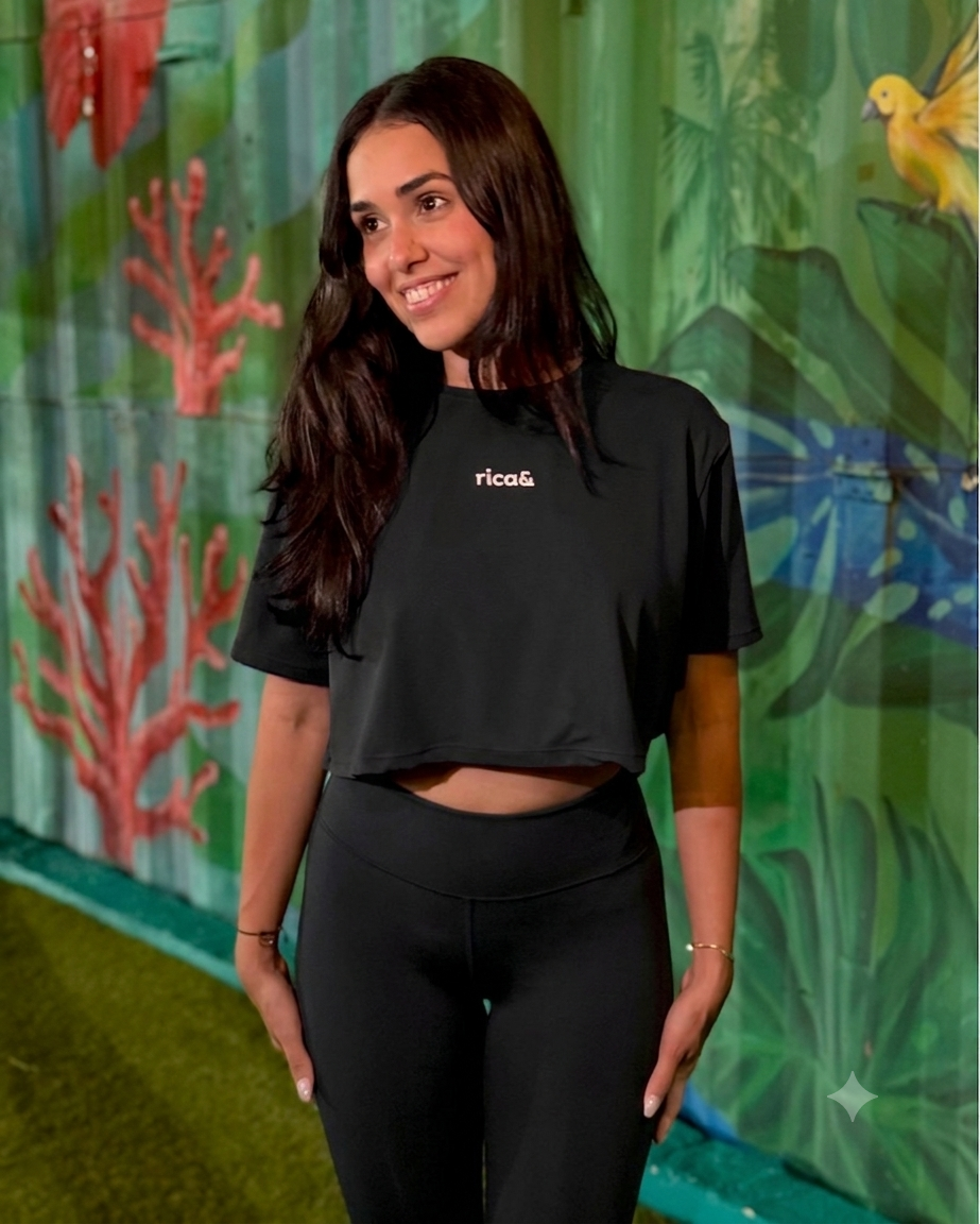 move crop top + legging (pre-venta) black