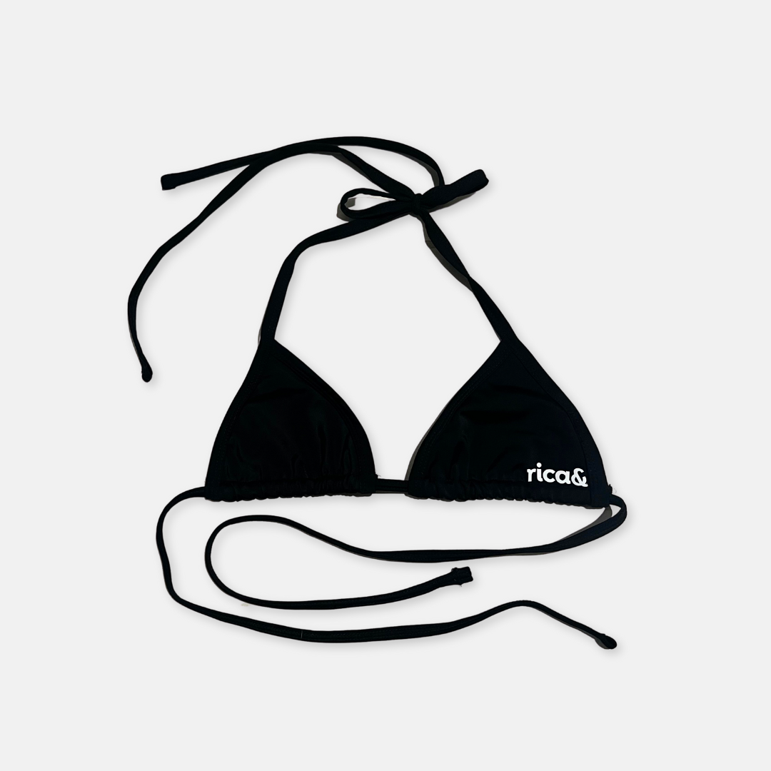 black swim top